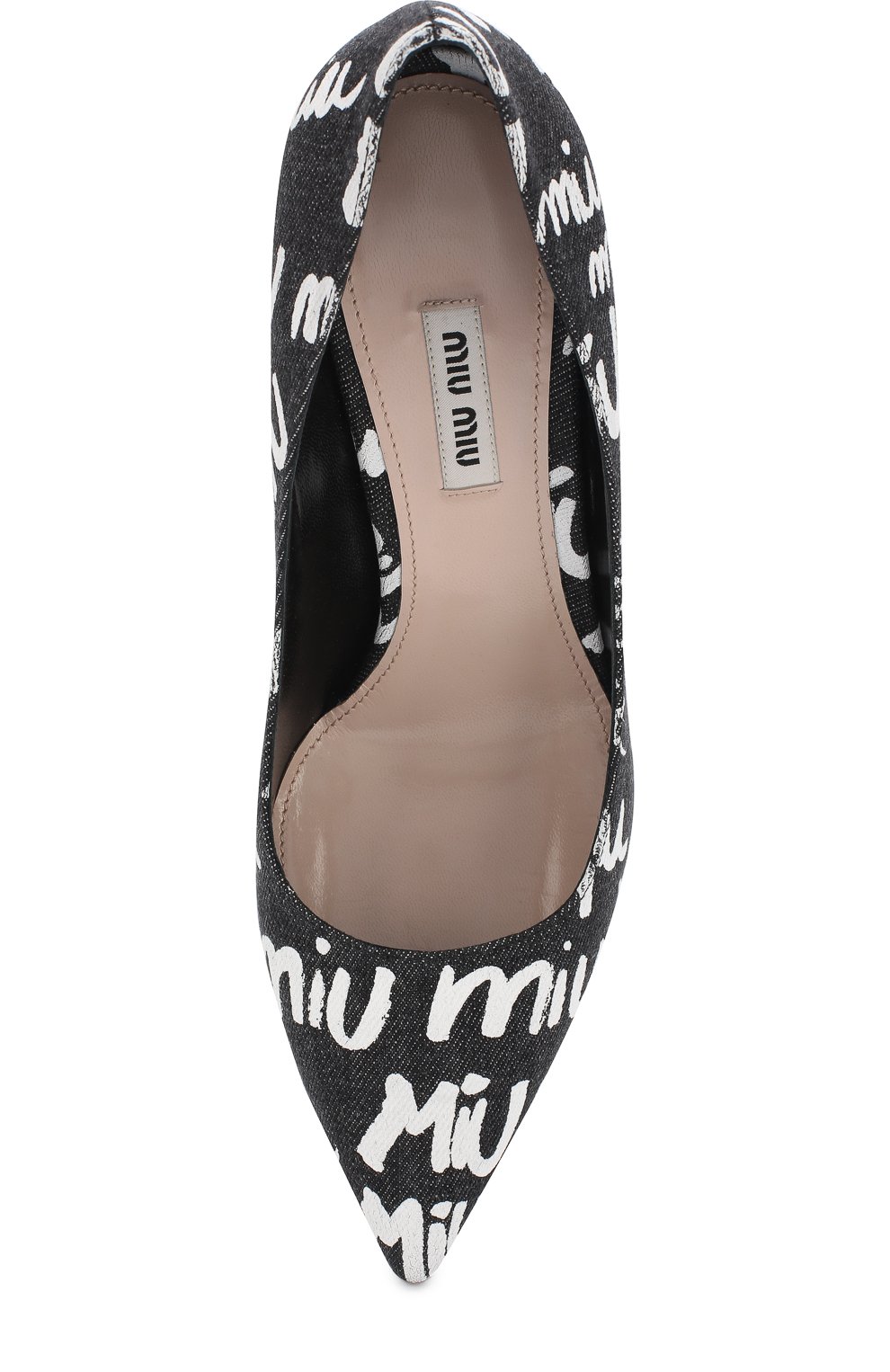 Текстильные туфли с принтом на устойчивом каблуке MIU MIU, арт. 5I124B/3K8B, фото 5
