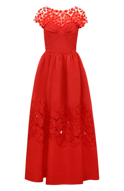 

Шелковое платье Oscar de la Renta, Красный