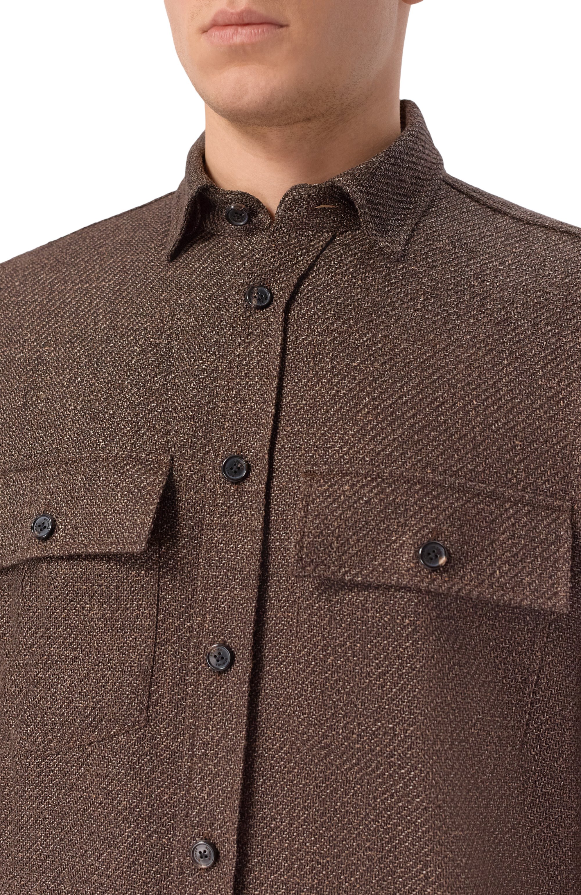 Рубашка из шерсти и льна BOGNER, арт. 58741324, фото 5