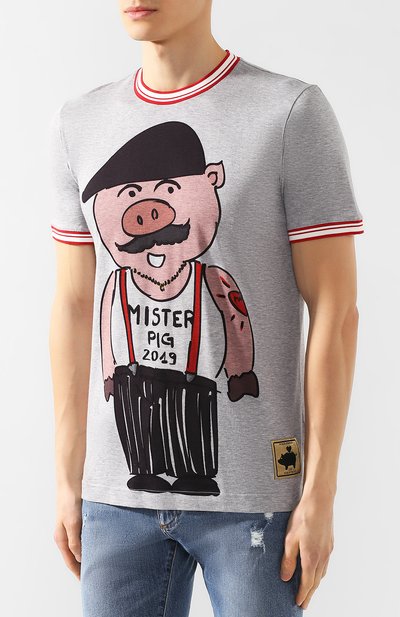 Хлопковая футболка  DOLCE & GABBANA, арт. G8IR4T/HH7E4, фото 3