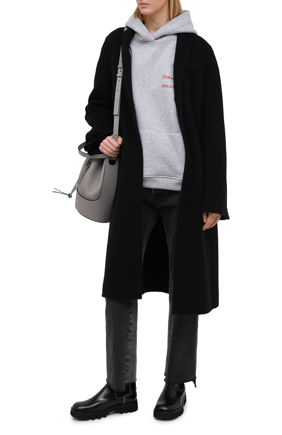 Хлопковое худи SEVEN LAB серого цвета по цене 11550 руб., арт. HW20-CYPN-P07 grey, фото 2 Хлопковое худи SEVEN LAB, арт. HW20-CYPN-P07 grey, фото 2
