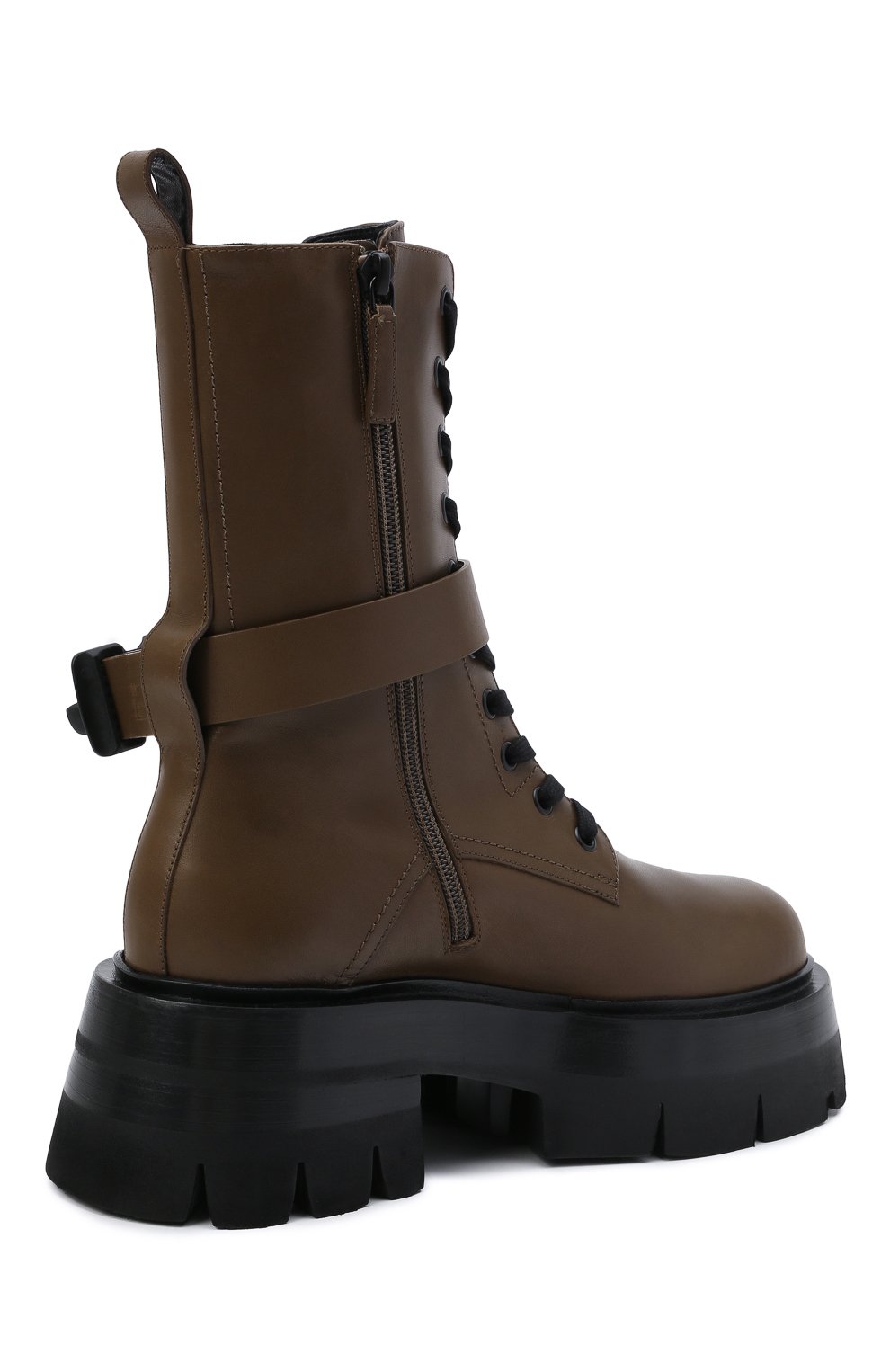 Кожаные ботинки VERSACE хаки цвета по цене 156500 руб., арт. 1000822/1A00633, фото 4 Кожаные ботинки VERSACE, арт. 1000822/1A00633, фото 4