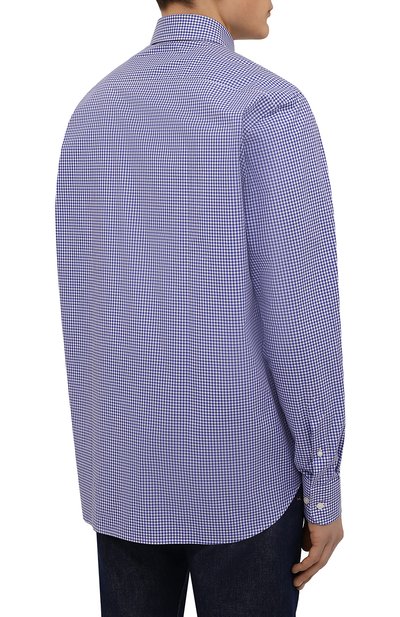 Хлопковая рубашка PAUL&SHARK синего цвета по цене 14050 руб., арт. C0P3004/C00, фото 4 Хлопковая рубашка PAUL&SHARK, арт. C0P3004/C00, фото 4