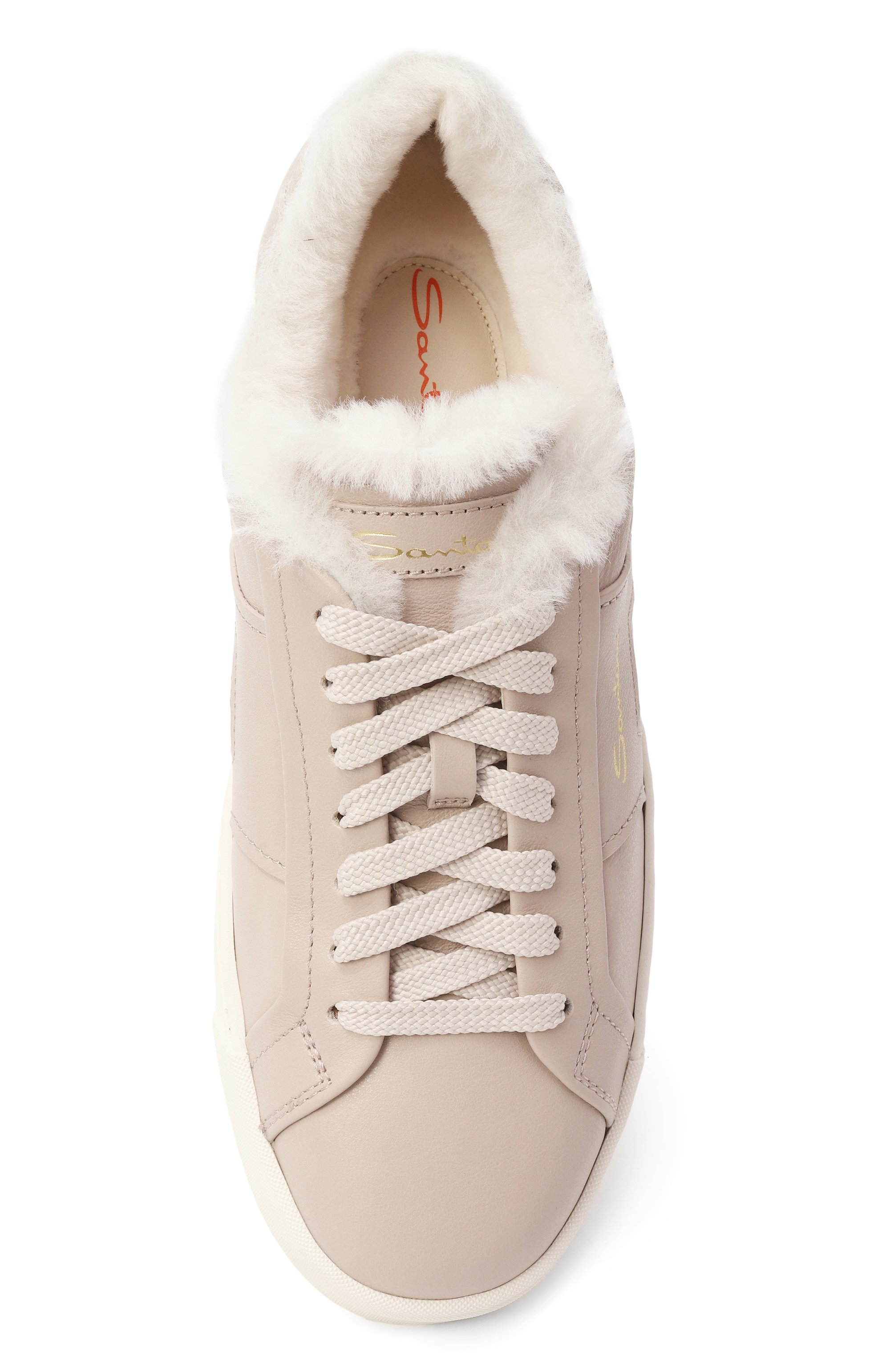 Кожаные кеды SANTONI, арт. WBGG61419PNNPXWL, фото 6