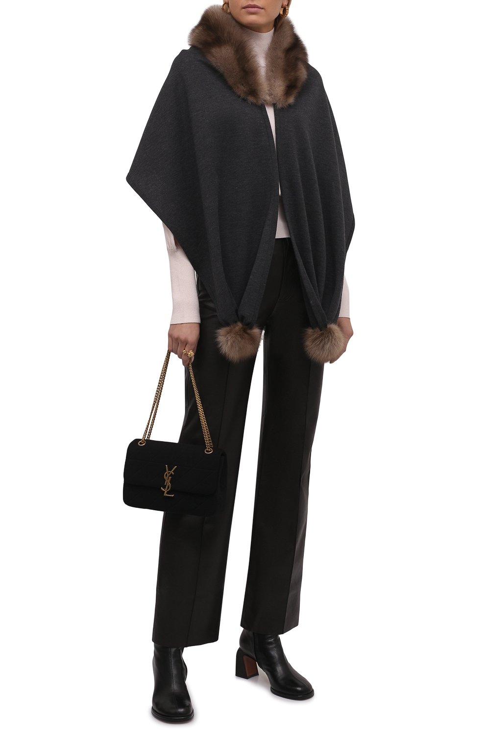 Капюшон с мехом соболя VICTORIA KUSENKOVA разноцветного цвета по цене 363000 руб., арт. 199303624548, фото 2 Капюшон с мехом соболя VICTORIA KUSENKOVA, арт. 199303624548, фото 2