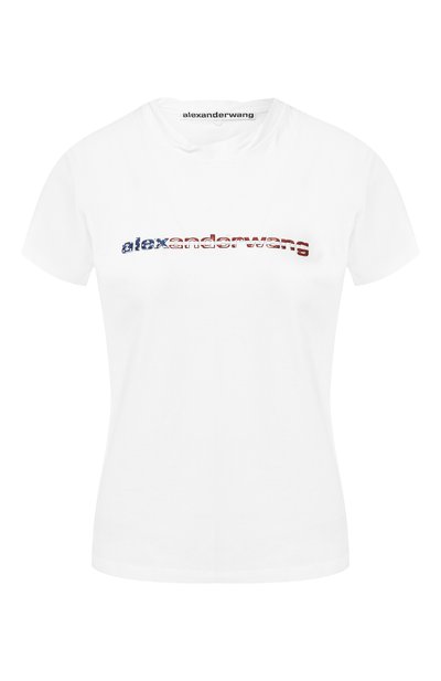 Женская хлопковая футболка ALEXANDER WANG, арт. 1W491209B0