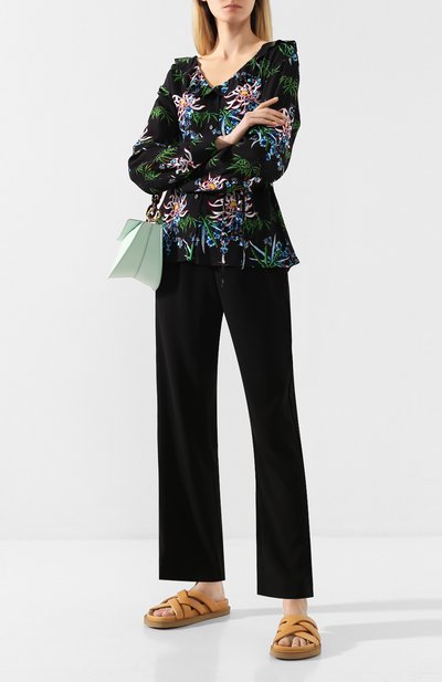 Брюки KENZO черного цвета по цене 46100 руб., арт. FA52PA1315AC, фото 2 Брюки KENZO, арт. FA52PA1315AC, фото 2