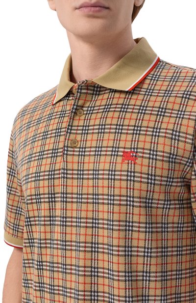 Поло из вискозы и хлопка BURBERRY, арт. 8119561, фото 5