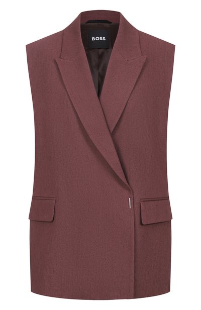 Женский жилет изо льна и вискозы BOSS, арт. 50557435