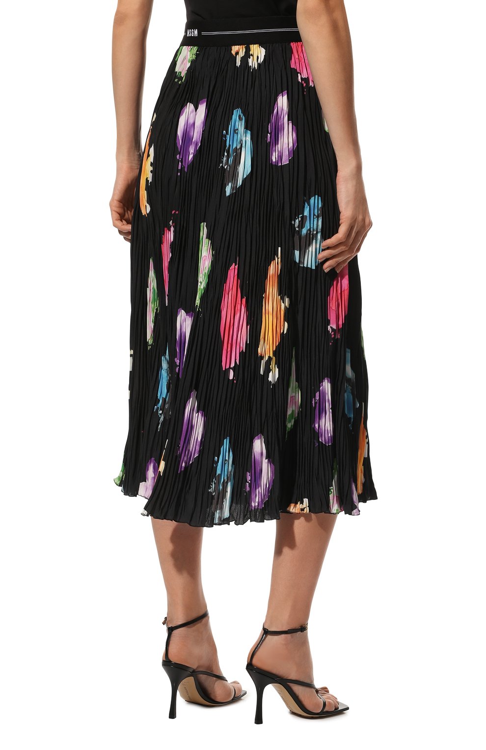 Плиссированная юбка MSGM черного цвета по цене 65850 руб., арт. 3241MDD28P 227265, фото 4 Плиссированная юбка MSGM, арт. 3241MDD28P 227265, фото 4