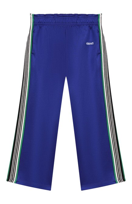 Детские брюки VERSACE синего цвета по цене 0 руб., арт. 1018288/1A13060/4A-6A | Фото 1