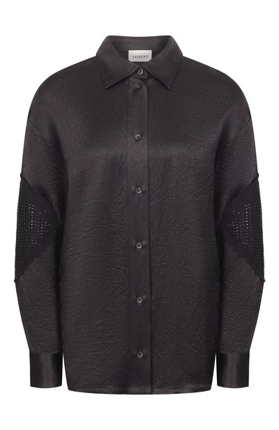Женская рубашка YUZEFI, арт. LUMI-ACETATE CR0CHET SHIRT/SATEEN