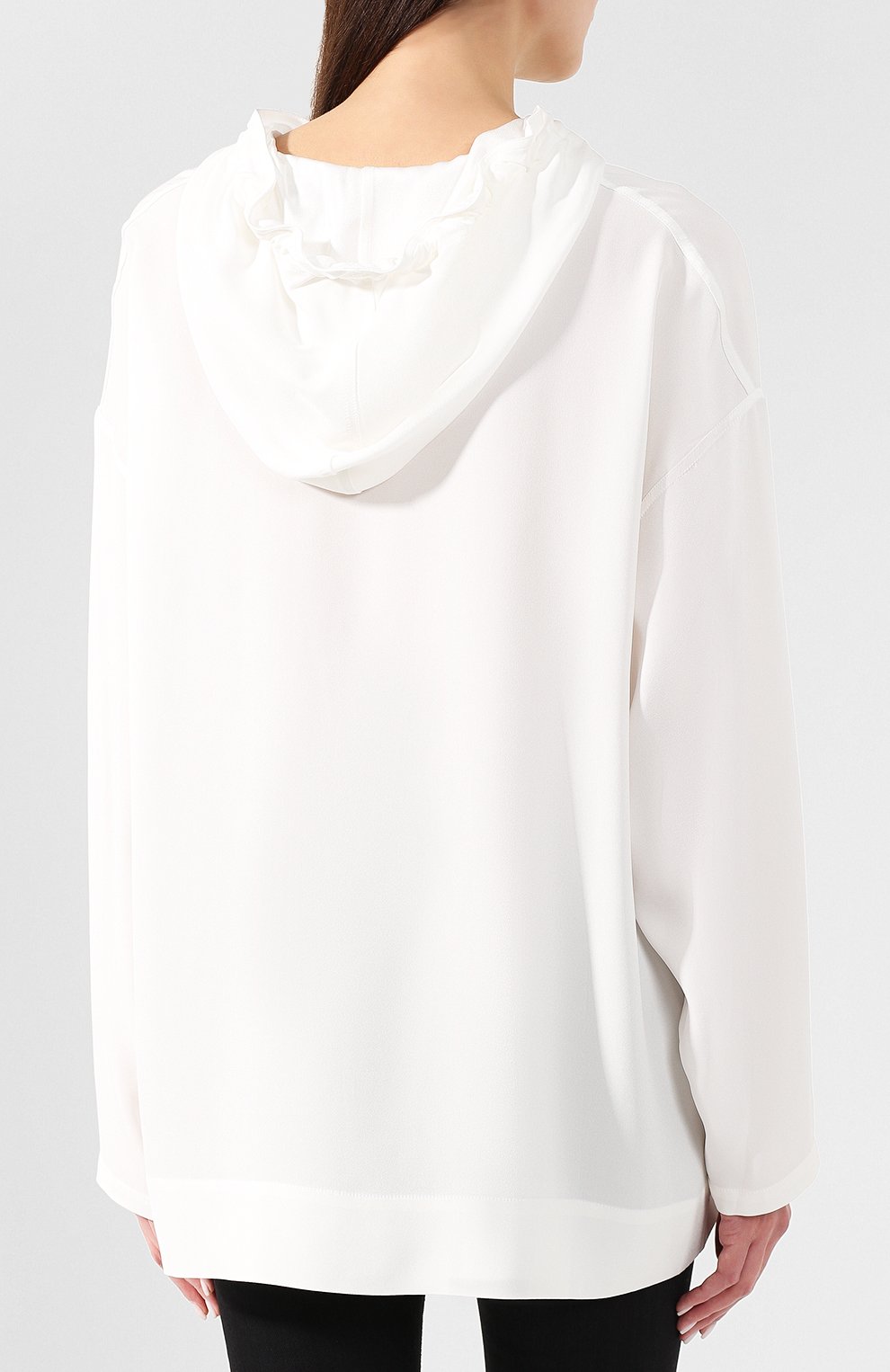 Блузка с капюшоном GIVENCHY белого цвета по цене 115500 руб., арт. BW60E410F4, фото 4 Блузка с капюшоном GIVENCHY, арт. BW60E410F4, фото 4