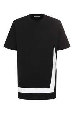 Мужская хлопковая футболка MONCLER черного цвета, арт. 8C00001/8390T/999 | Фото 1 (Материал внешний: Хлопок; Длина (для топов): Стандартные; Рукава: Короткие; Принт: С принтом; Стили: Спорт-шик; Мужское Кросс-КТ: Футболка-одежда)