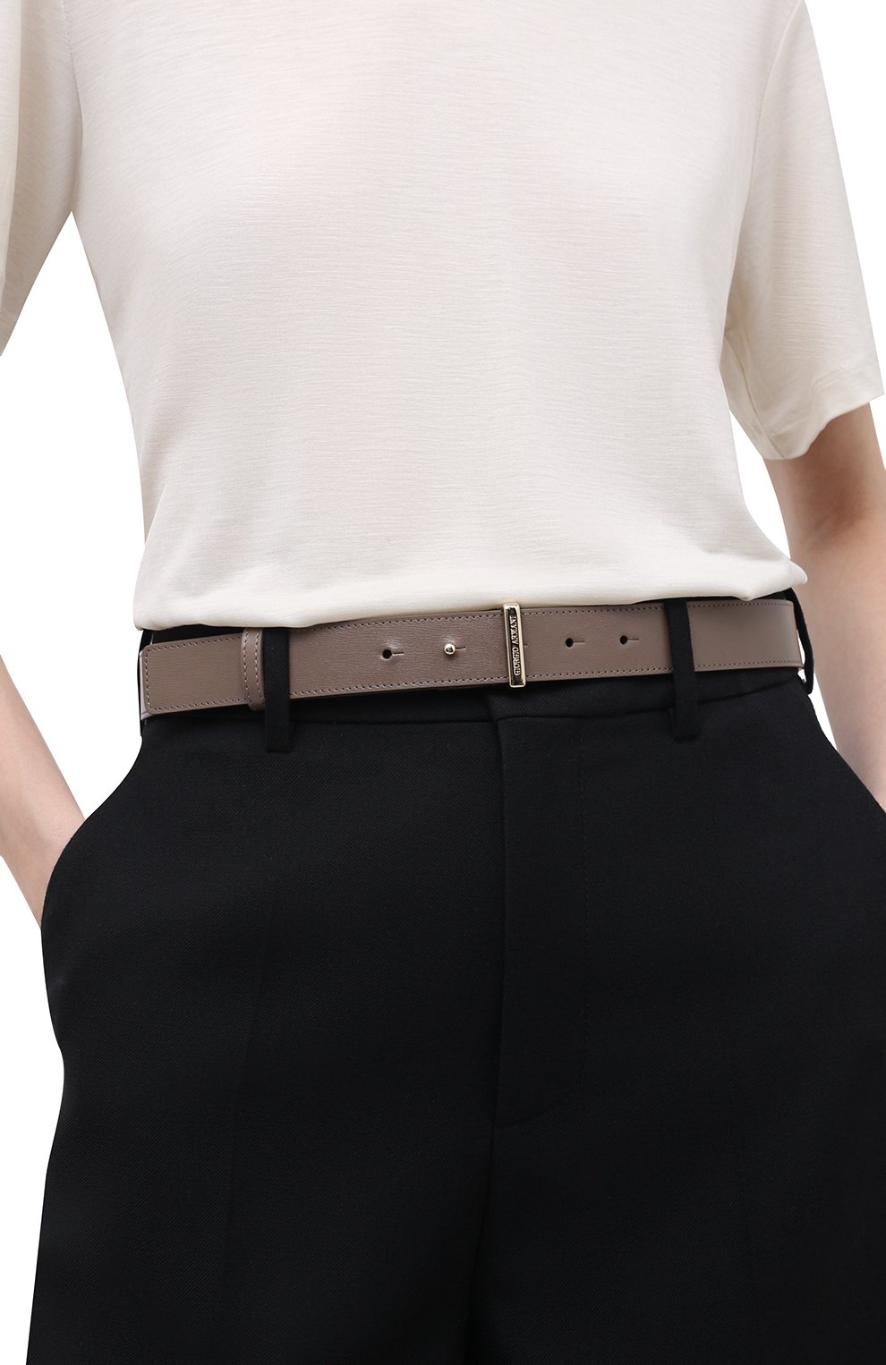 Кожаный ремень GIORGIO ARMANI коричневого цвета по цене 44900 руб., арт. Y1I255/YTF4A, фото 2 Кожаный ремень GIORGIO ARMANI, арт. Y1I255/YTF4A, фото 2