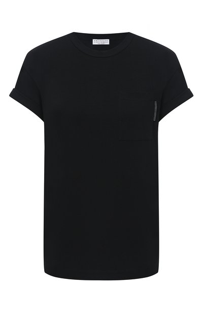 Женская хлопковая футболка BRUNELLO CUCINELLI, арт. M0T18BB300