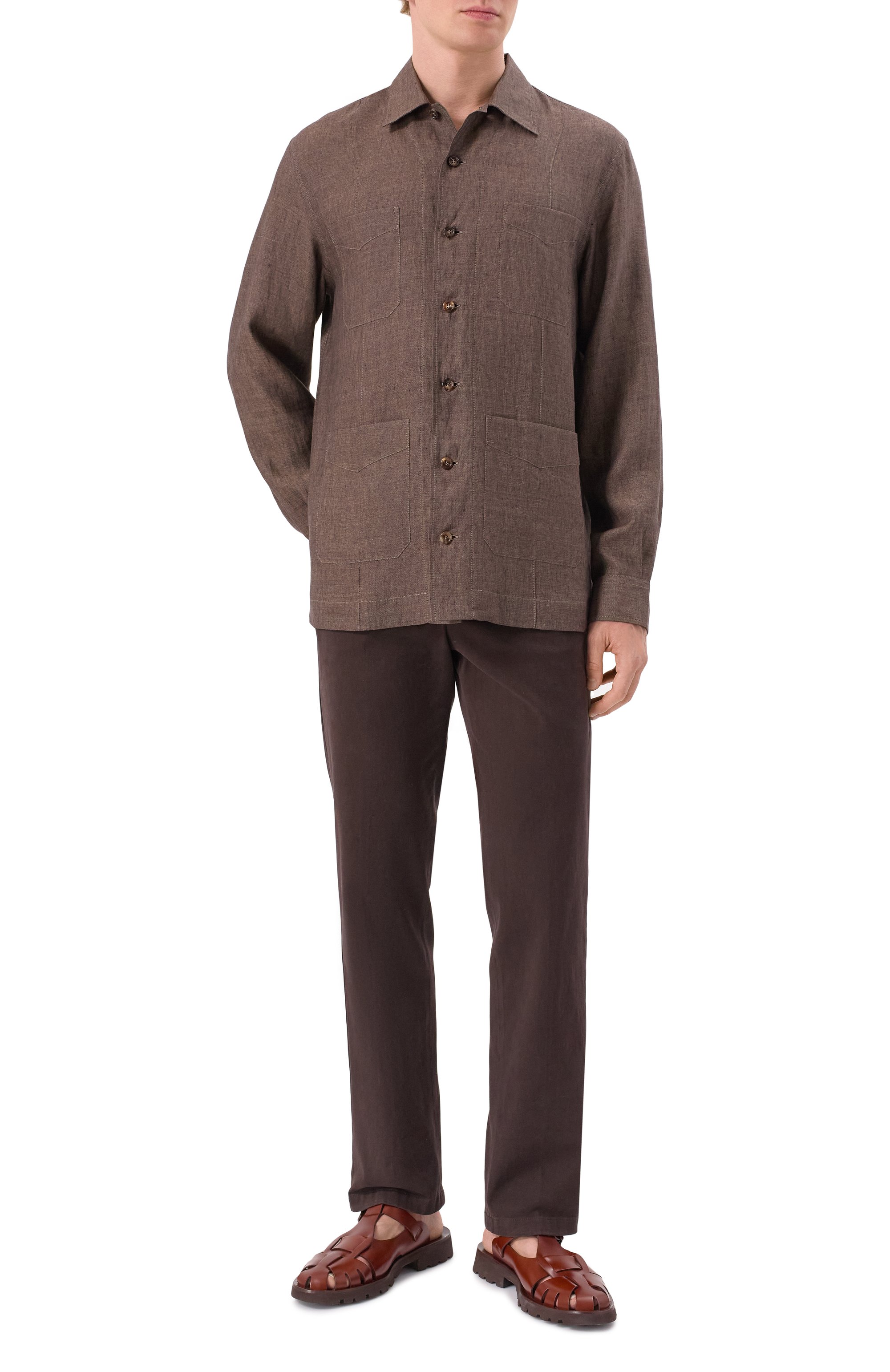 Льняная рубашка BRUNELLO CUCINELLI, арт. MM6950648, фото 2