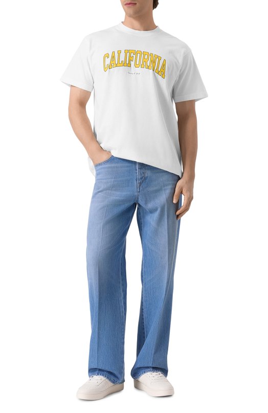 Хлопковая футболка Sporty and Rich T0043508501WH01 Белый  T0043508501WH01 Фото 2