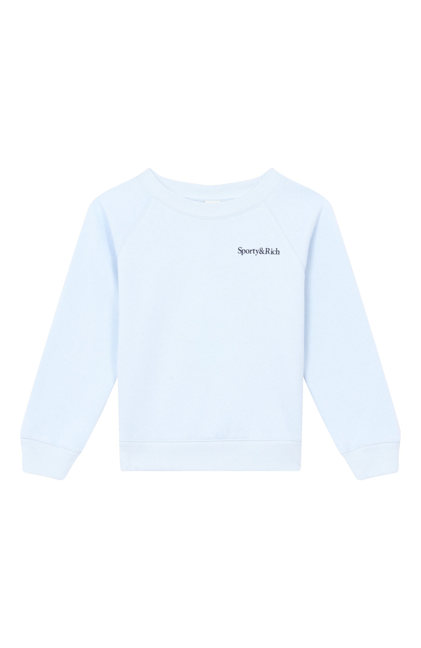 Свитшот SPORTY AND RICH голубого цвета по цене 15150 руб., арт. WS07675300BL90, фото 1 Свитшот SPORTY AND RICH, арт. WS07675300BL90, фото 1