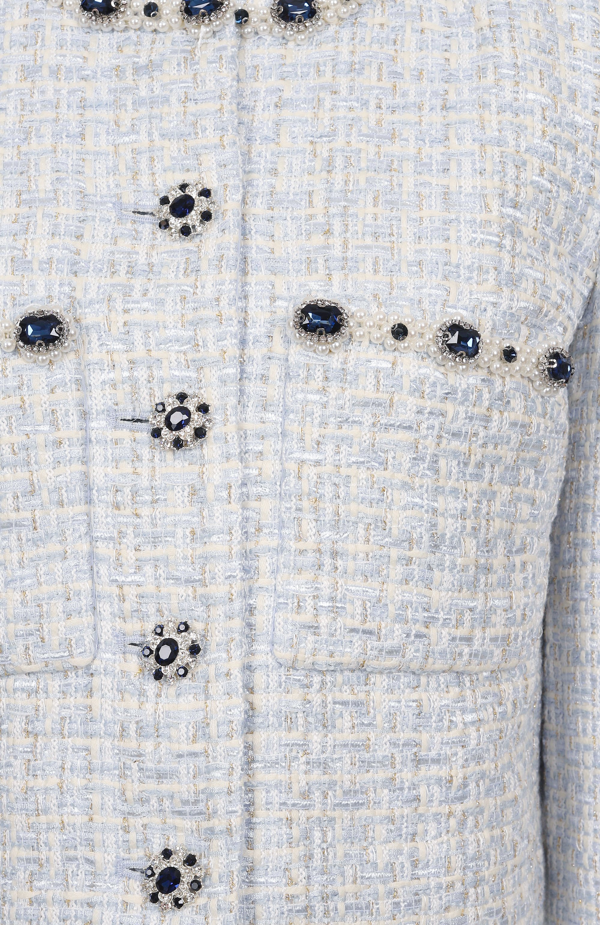 Твидовый жакет SELF-PORTRAIT, арт. SS25008JBL, фото 6