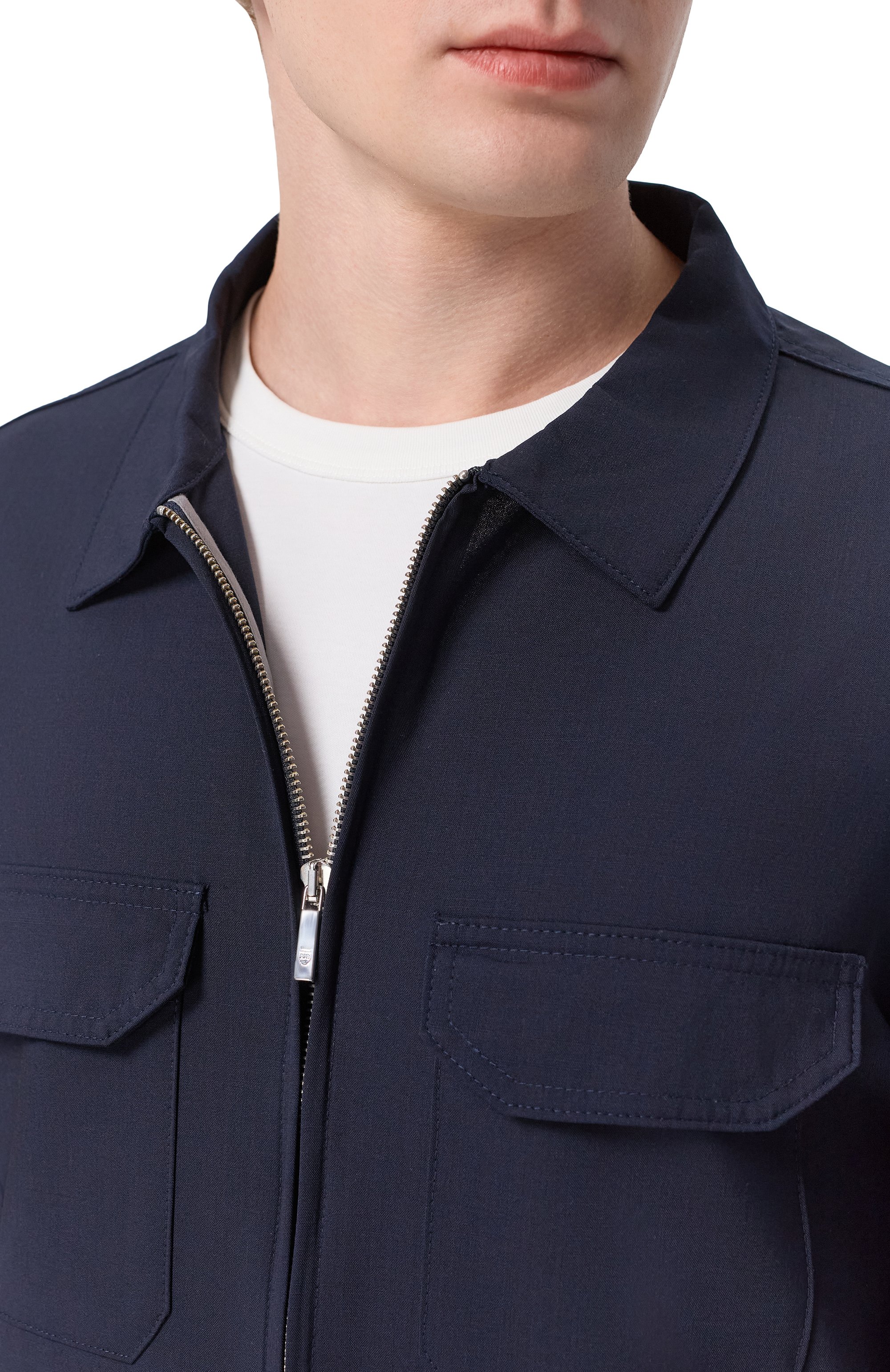 Шерстяная куртка-рубашка RICHARD J. BROWN темно-синего цвета по цене 79950 руб., арт. R0BERT/T83.0., фото 5 Шерстяная куртка-рубашка RICHARD J. BROWN, арт. R0BERT/T83.0., фото 5