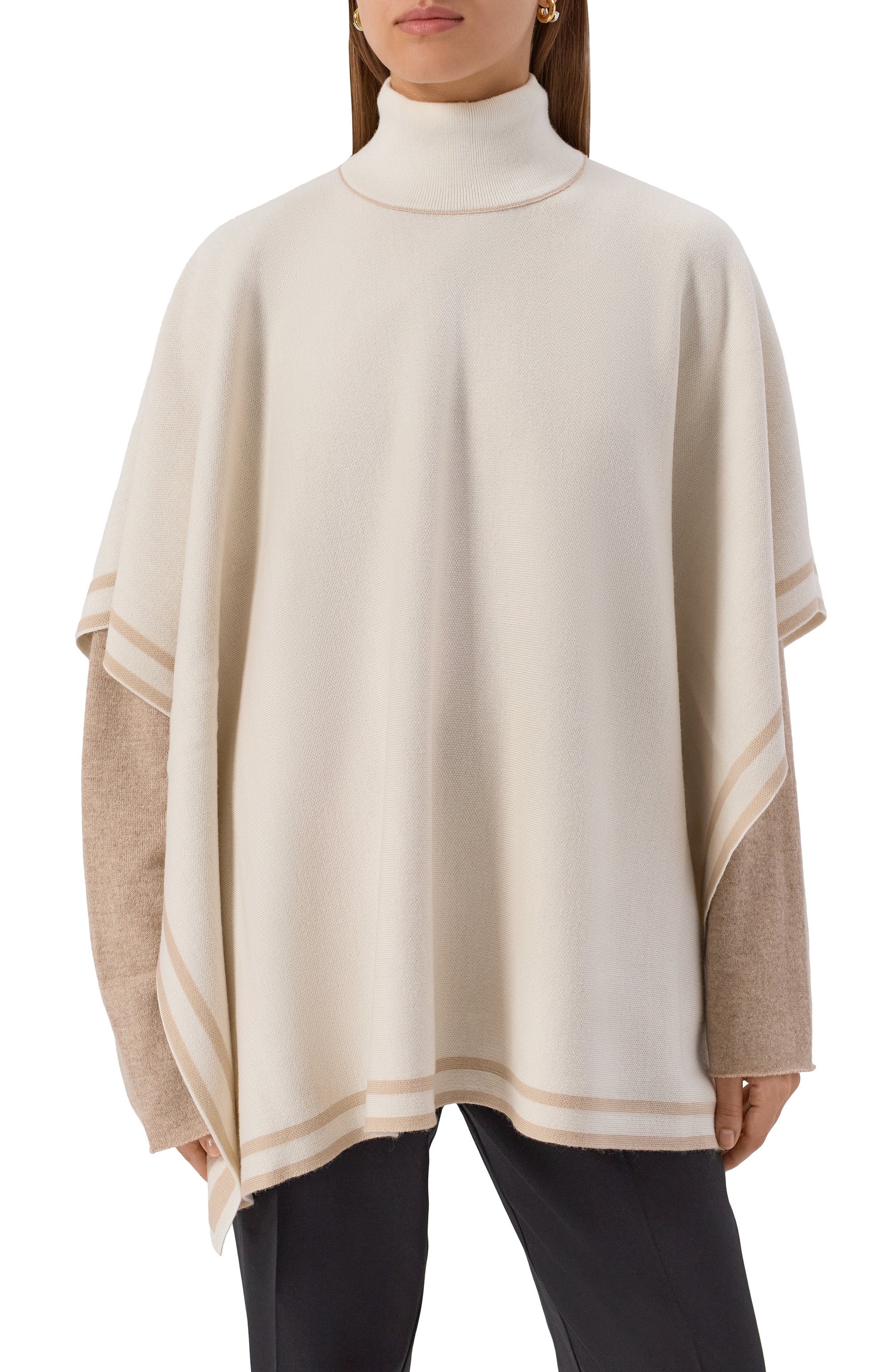 Двустороннее шерстяное пончо BOSS, арт. 50524275, фото 6