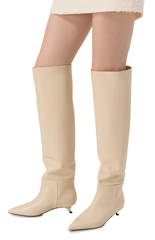 Кожаные сапоги Debby 35 Alevi Milano L26W9002.F.1245194/AMBER R0MA Кремовый  L26W9002.F.1245194/AMBER R0MA Фото 2