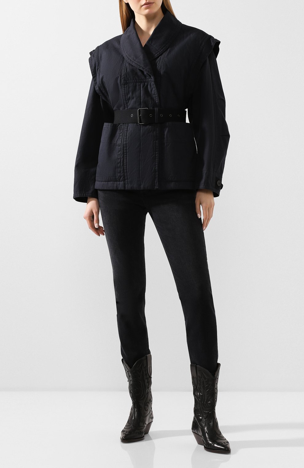 Хлопковая куртка ISABEL MARANT ETOILE черного цвета по цене 49950 руб., арт. VE1207-20P007E/RAINE, фото 2 Хлопковая куртка ISABEL MARANT ETOILE, арт. VE1207-20P007E/RAINE, фото 2