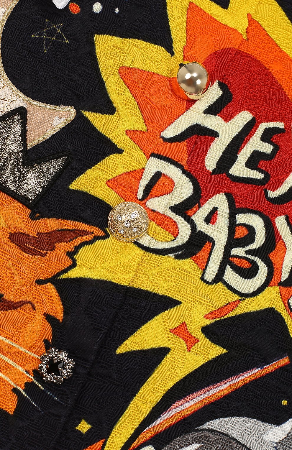 Мини-платье а-силуэта с принтом и кружевным воротником DOLCE & GABBANA, арт. 0131/L5JDW4/G7MBD/2-6, фото 3