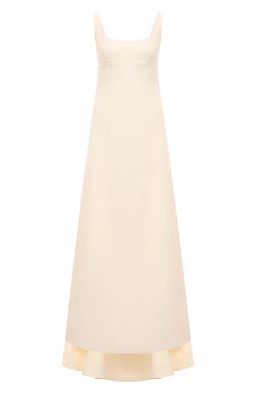 Платье из шерсти и шелка Valentino 3B3VDGA01CF Кремовый 3B3VDGA01CF