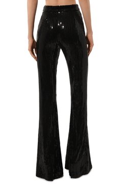 Женские брюки с отделкой пайетками THE NEW ARRIVALS ILKYAZ OZEL черного цвета, арт. C0LETTE PANTS | Фото 4 (Материал в�нешний: Синтетический материал; Драгоценные камни: Проставлено; Материал сплава: Проставлено; Длина (брюки, джинсы): Удлиненные; Женское Кросс-КТ: Брюки-одежда; Силуэт Ж (брюки и джинсы): Расклешенные; Стили: Гламурный)
