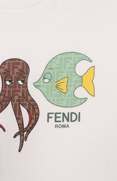 Хлопковая футболка FENDI, арт. JMI505/7AJ/8A-12+, фото 3