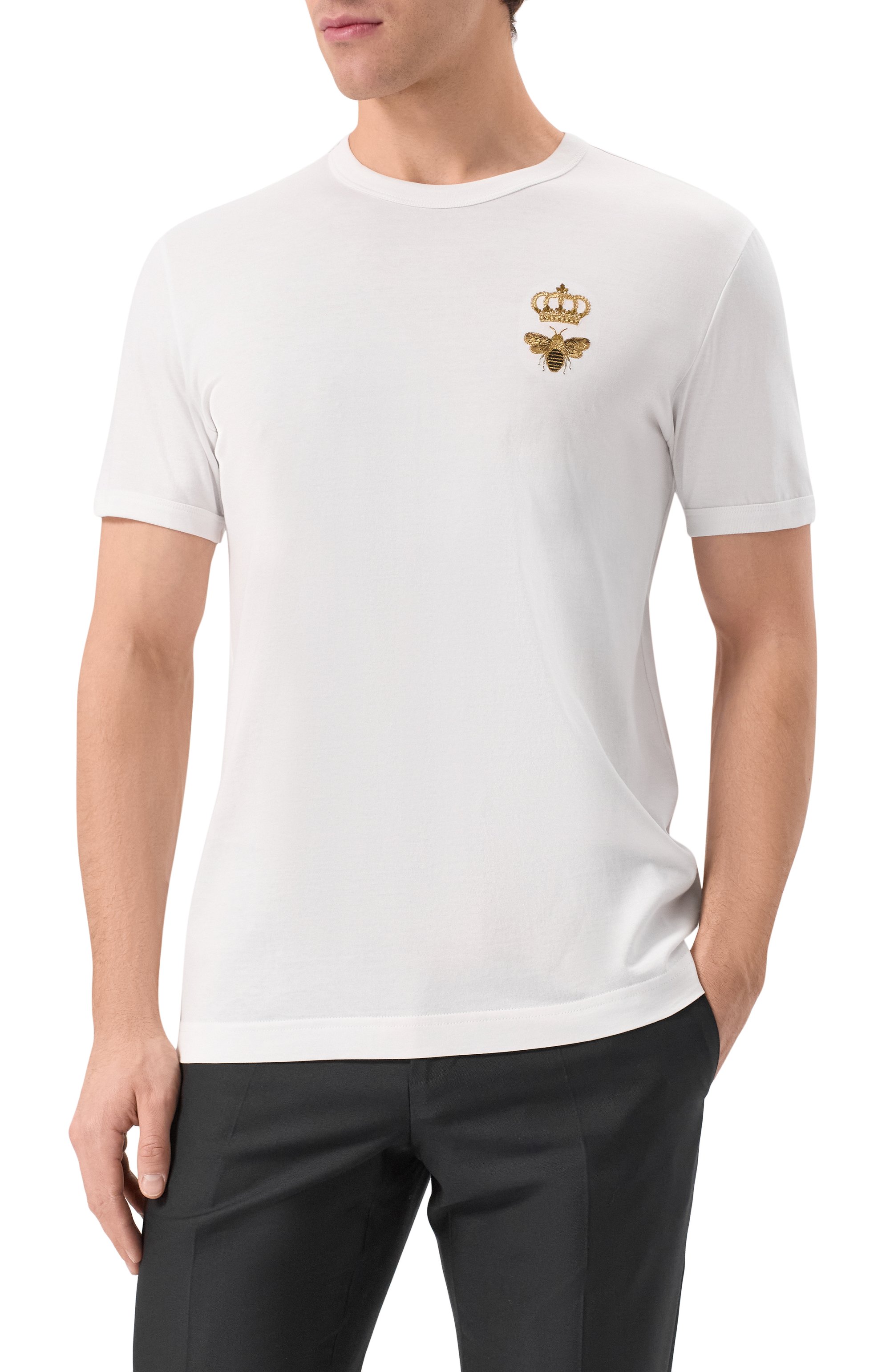 Хлопковая футболка DOLCE & GABBANA, арт. G8PV1Z/G7WUQ, фото 3