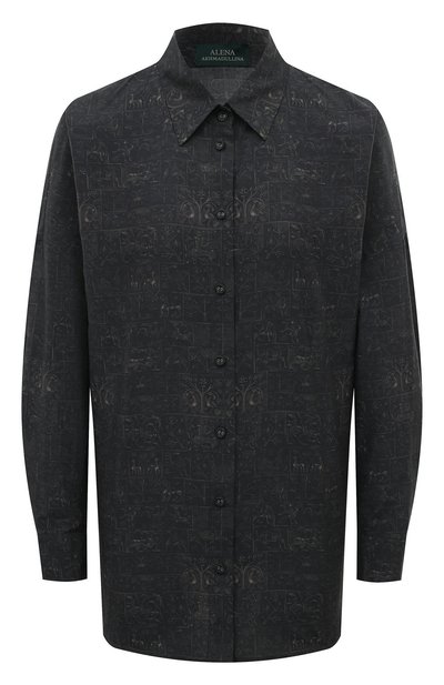 Женская рубашка из хлопка и шелка AKHMADULLINA, арт. 1225.2BL829/C705