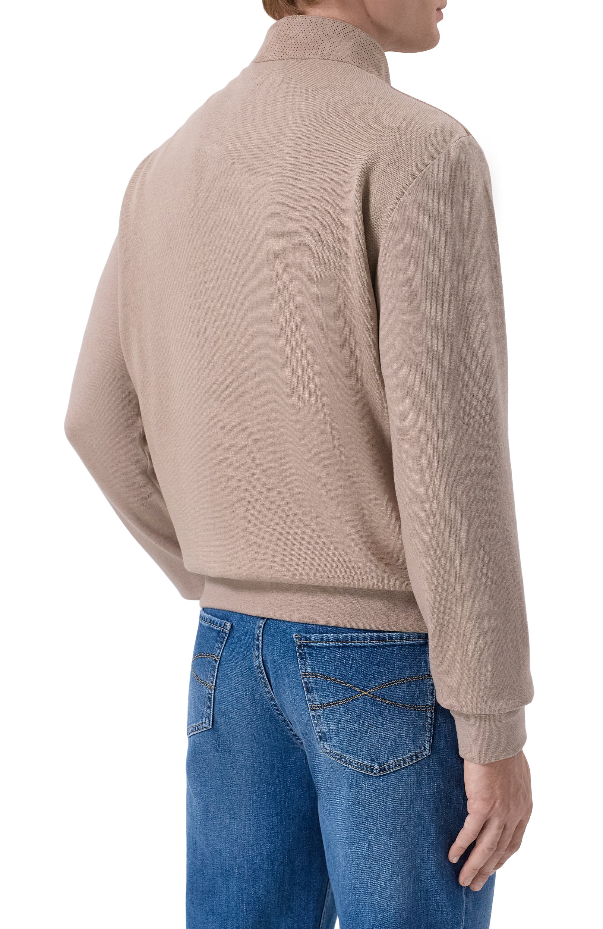 Кардиган с замшевой отделкой MVST, арт. M26.CSM.L401/PERF0RATED SUEDE/FP000-C0TT0N-CASHMER, фото 4