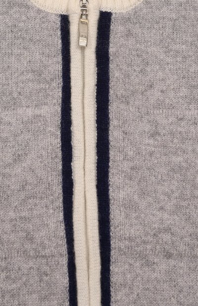 Кашемировый комбинезон BABY T серого цвета по цене 24500 руб., арт. 25AIC821TZ/1M-12M, фото 3 Кашемировый комбинезон BABY T, арт. 25AIC821TZ/1M-12M, фото 3