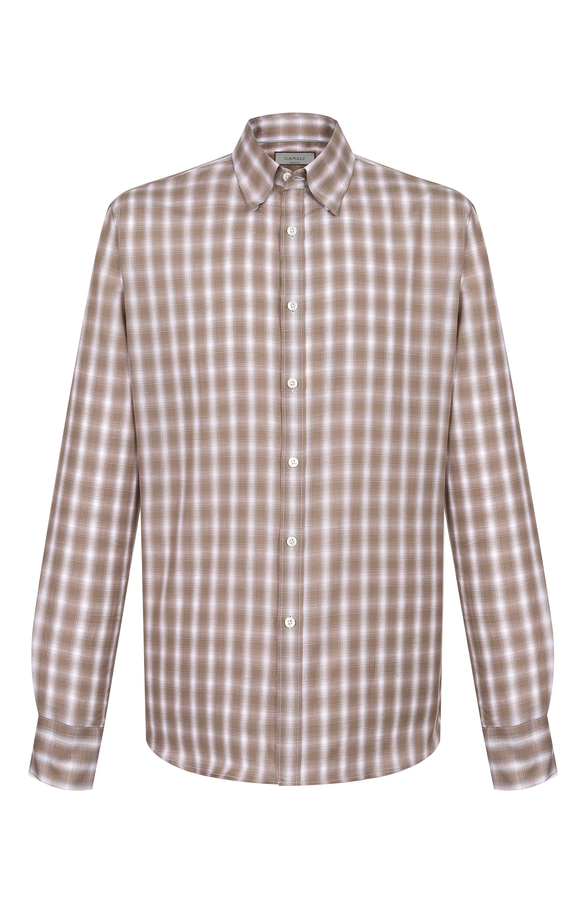 Рубашка из хлопка и льна CANALI, арт. CSL7049/GL03754, фото 1