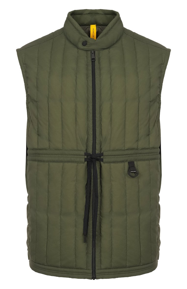 Мужской жилет 5 moncler craig green MONCLER GENIUS хаки цвета, арт. 1A00013/M1721 | Фото 1 (Материал внешний: Синтетически�й материал; Материал подклада: Синтетический материал; Длина (верхняя одежда): Короткие; Мужское Кросс-КТ: жилеты-тонкие; Стили: Милитари)
