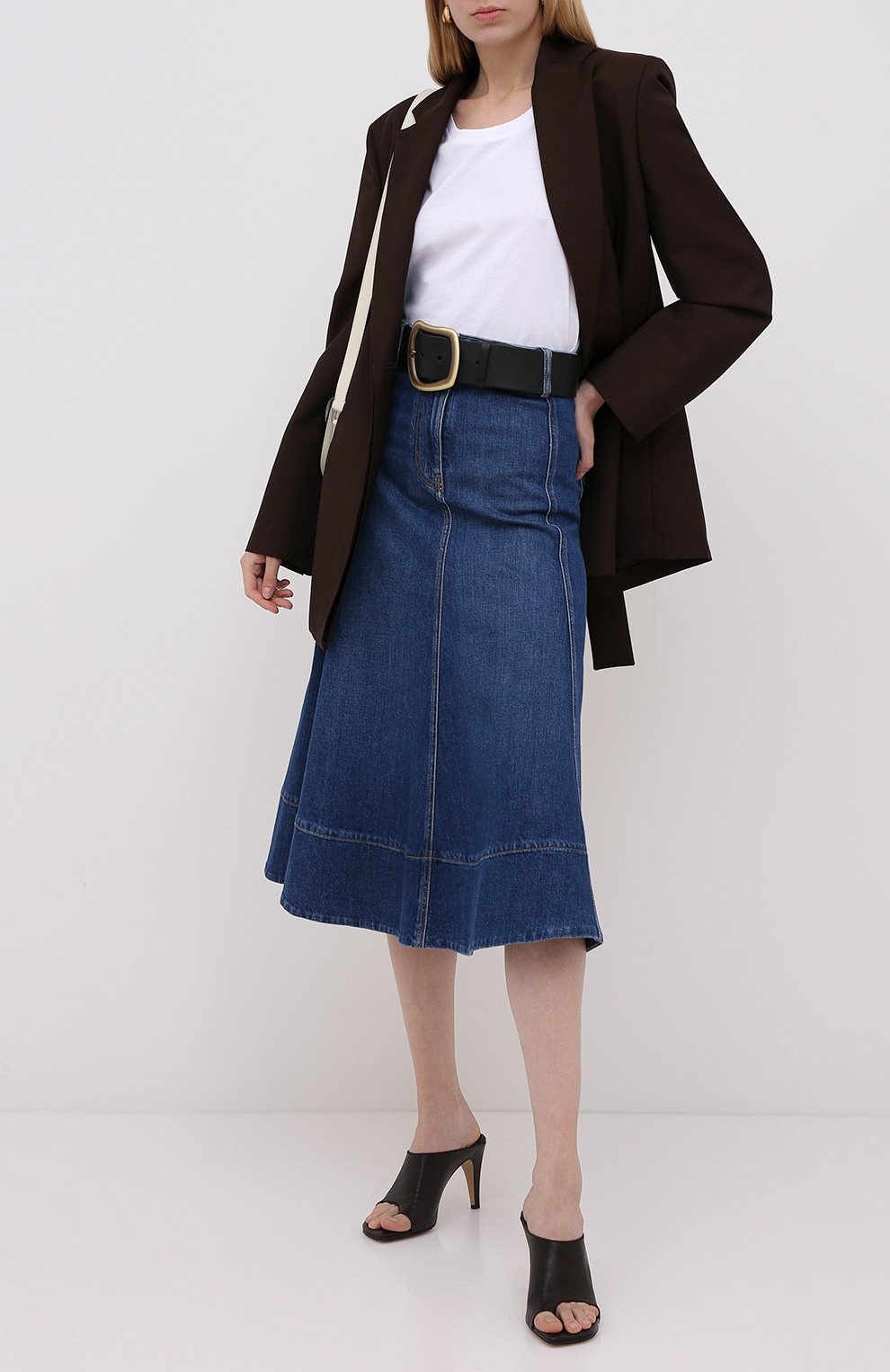 Джинсовая юбка VALENTINO синего цвета по цене 95700 руб., арт. UB3DD10G1LL, фото 2 Джинсовая юбка VALENTINO, арт. UB3DD10G1LL, фото 2