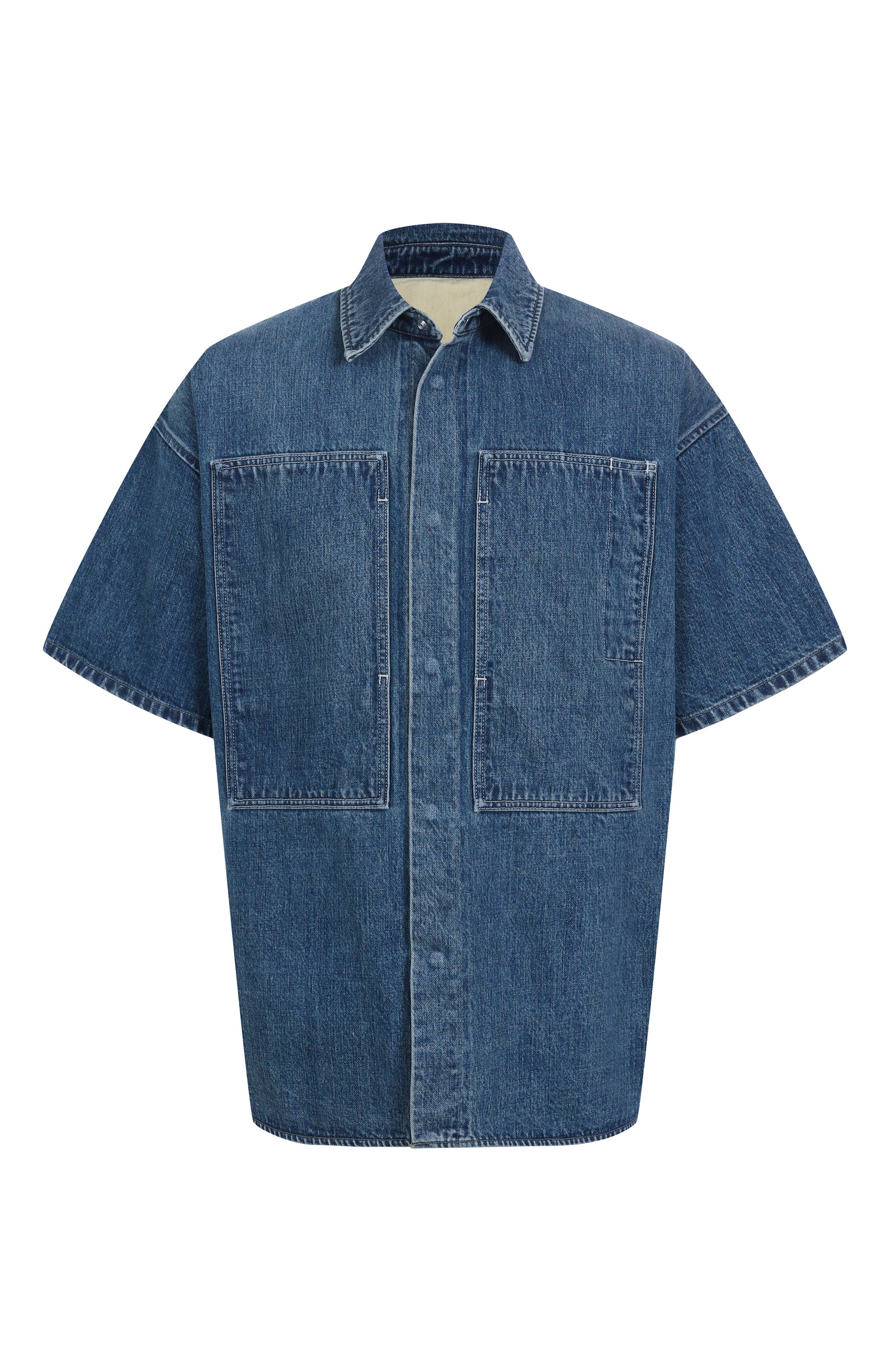 Джинсовая рубашка JIL SANDER синего цвета по цене 163000 руб., арт. J47DL0168-J45291, фото 1 Джинсовая рубашка JIL SANDER, арт. J47DL0168-J45291, фото 1