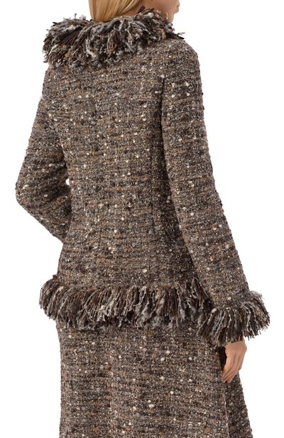 Шерстяной жакет GIAMBATTISTA VALLI коричневого цвета по цене 463500 руб., арт. 25FWSVCA6038/77GR0, фото 4 Шерстяной жакет GIAMBATTISTA VALLI, арт. 25FWSVCA6038/77GR0, фото 4