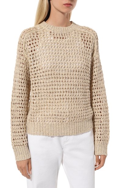 Свитер из шелка и льна BRUNELLO CUCINELLI, арт. MEA36BP412, фото 3