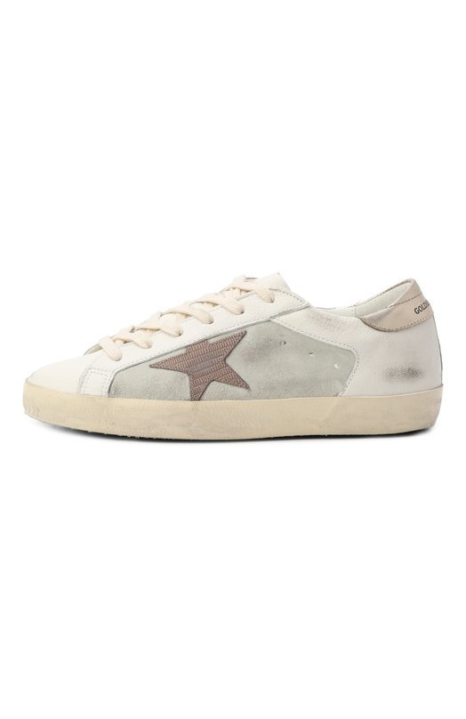 Кожаные кеды Super-Star Golden Goose Deluxe Brand GWF00103.F006828 Белый  GWF00103.F006828 Фото 4