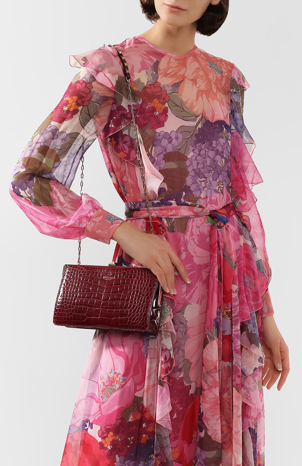 Клатч carry secrets из кожи аллигатора VALENTINO, арт. SW2B0C02/C0D/AMIS, фото 5