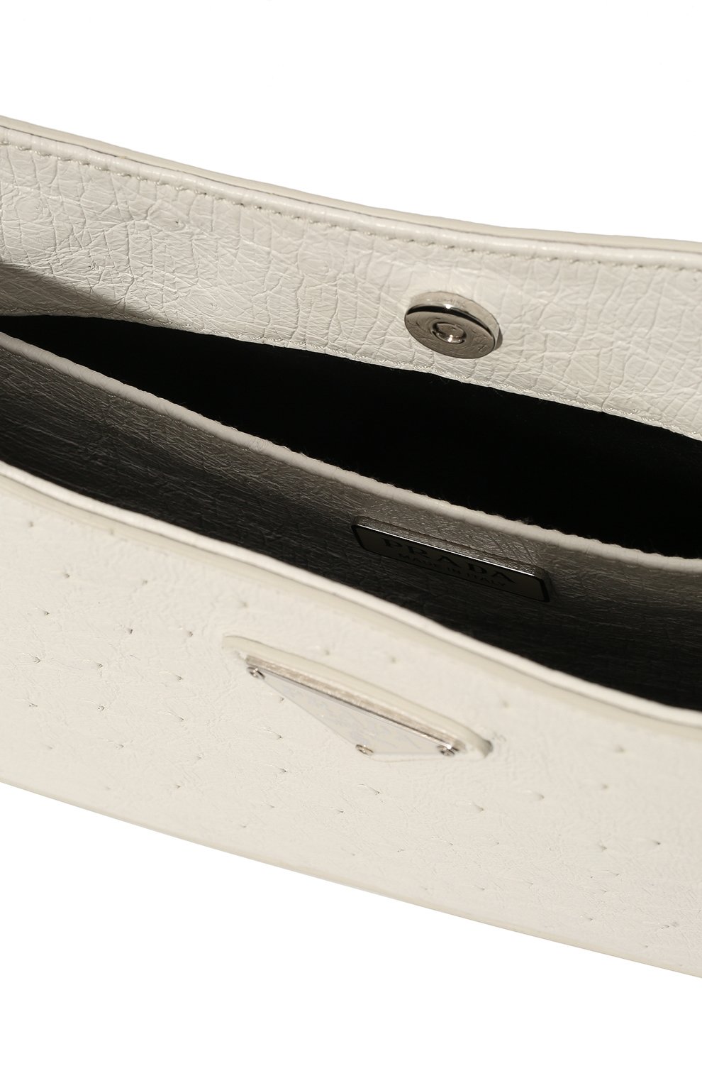 Сумка cleo из кожи страуса PRADA, арт. 1BC499-130-F0009-OOO, фото 5