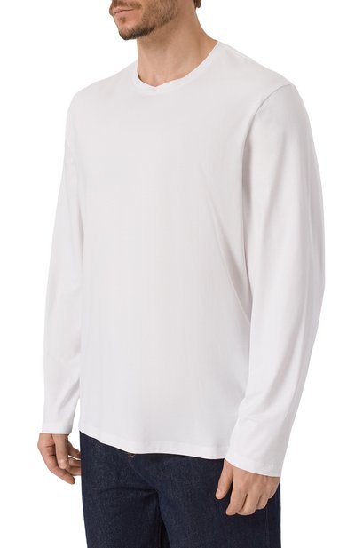 Хлопковый лонгслив 7 FOR ALL MANKIND белого цвета по цене 15800 руб., арт. 7MLS1237, фото 3 Хлопковый лонгслив 7 FOR ALL MANKIND, арт. 7MLS1237, фото 3