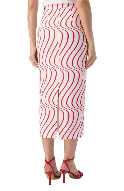 Хлопковая юбка MSGM 3842MDD23 257366/257366 Красный  3842MDD23 257366/257366 Фото 4