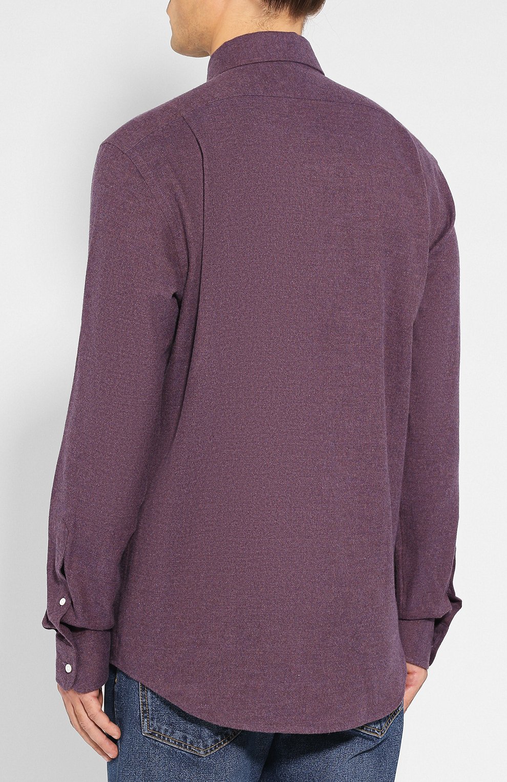 Хлопковая рубашка с воротником кент RALPH LAUREN, арт. 790721004, фото 4