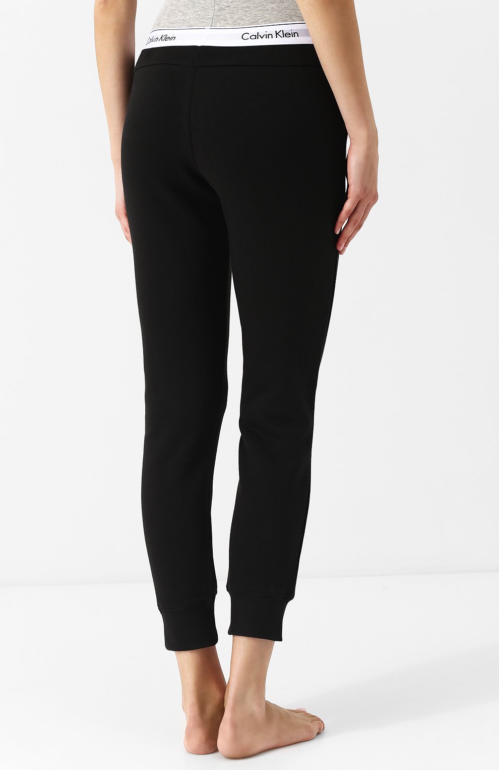 Хлопковые джоггеры с эластичным поясом CALVIN KLEIN, арт. QS5716E, фото 4