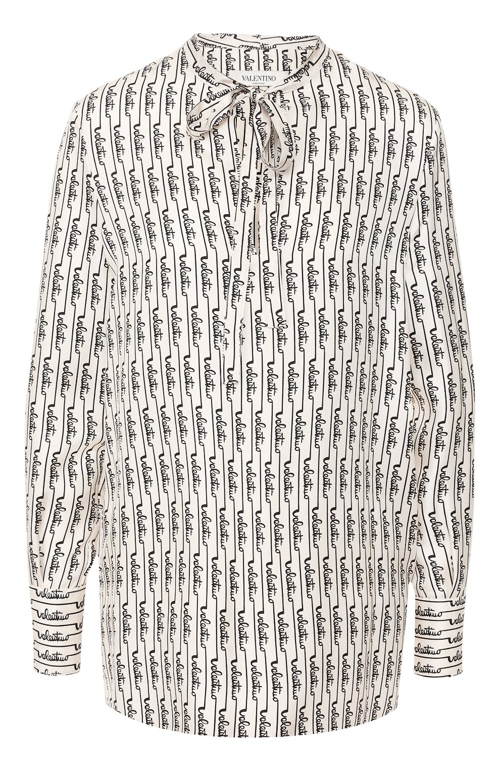 Шелковая блузка VALENTINO белого цвета по цене 119000 руб., арт. TB3AE02R551, фото 1 Шелковая блузка VALENTINO, арт. TB3AE02R551, фото 1